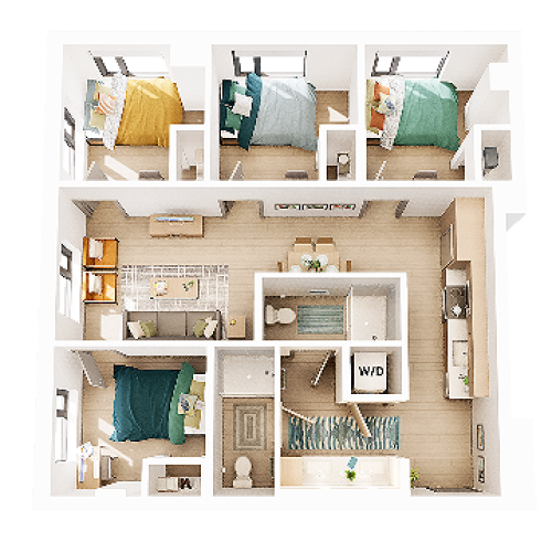 4 Bedroom 2 Bathroom D2