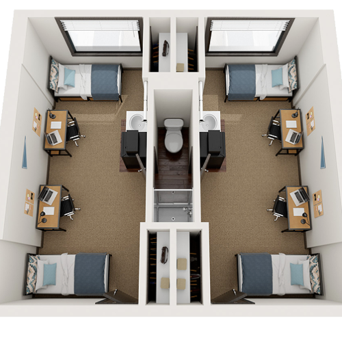 Traditional Double Shared Bathroom