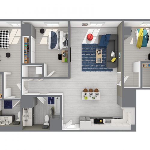 3x2PH | 3 bed 2 bath | from 1082 square feet