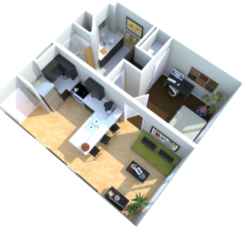 1x1 | 1 bed 1 bath | from 510 square feet