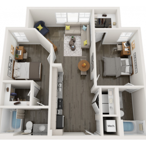 B4 | 2 bed 2 bath | from 882 square feet