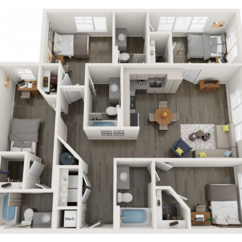 D1 | 4 bed 4 bath | from 1431 square feet