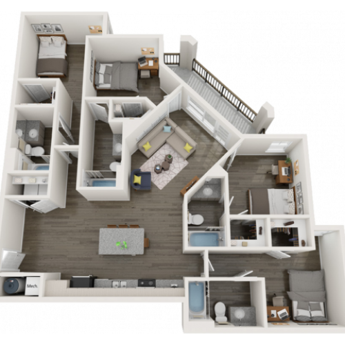 D3 | 4 bed 4 bath | from 1565 square feet