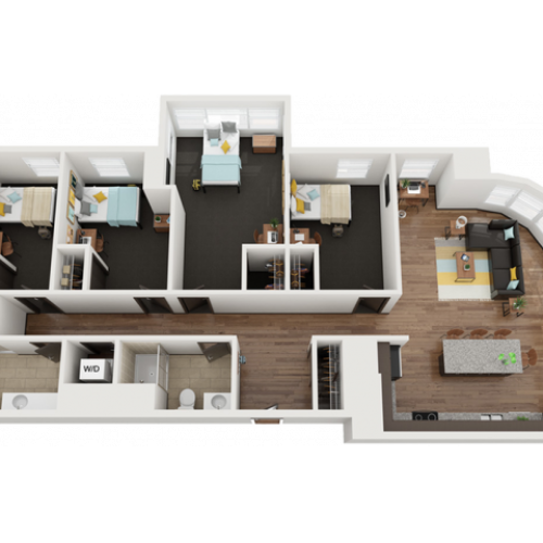 4 Bedroom 2 Bathroom C