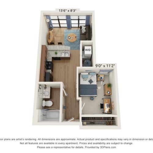 1 Bedroom 1 Bathroom B