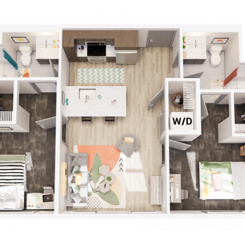 2 Bedroom 2 Bathroom B4