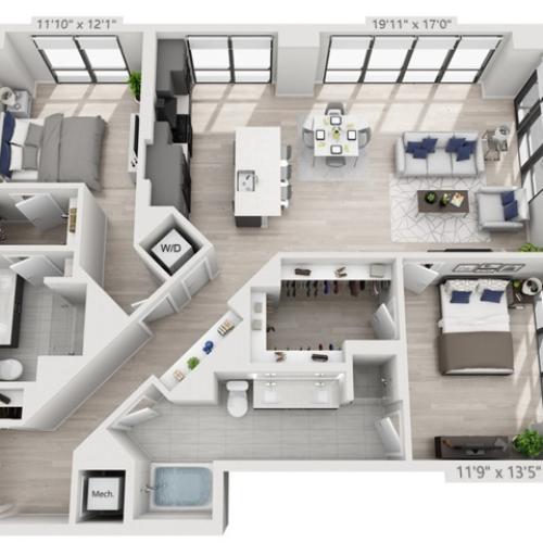 PH B13 | 2x2 | 1459 sq ft