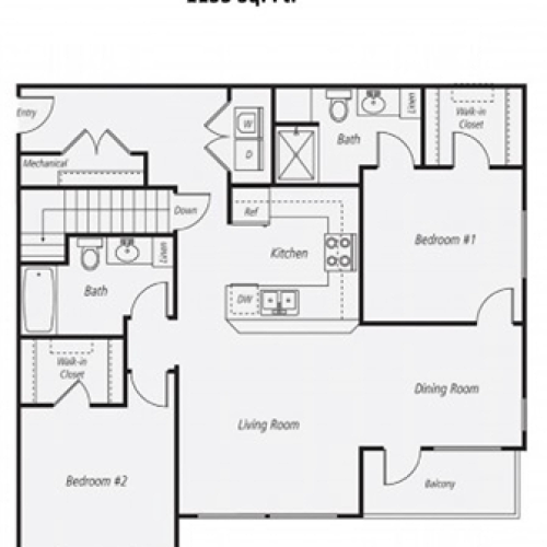 B3R | 2 bed 2 bath | from 1176 square feet