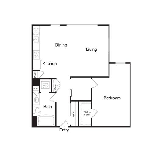 A8 | 1 bed 1 bath | 804 sq. ft.