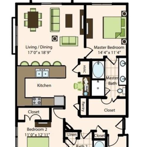 B1.3 | 2x2 | 1369 sq ft