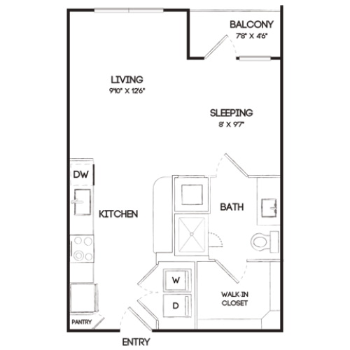 A1A Studio Floor Plan