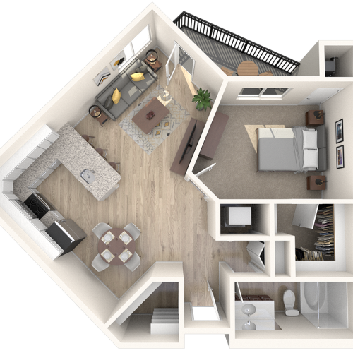 1 Bedroom 1 Bathroom Belmont