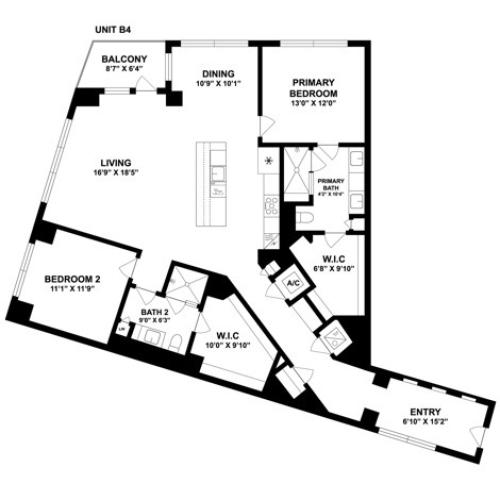 B4A | 2 Bed 2 Bath | from 1501 square feet
