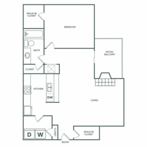 1 bed 1 bath | 871 SF