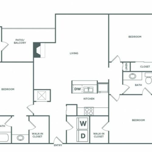 3 bed 2 bath | 1389 SF