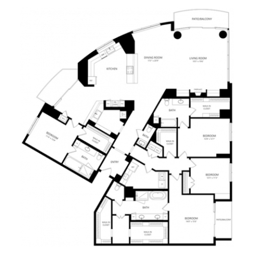 PH-J 3 bed 3.5 bath - 3353 Square Feet