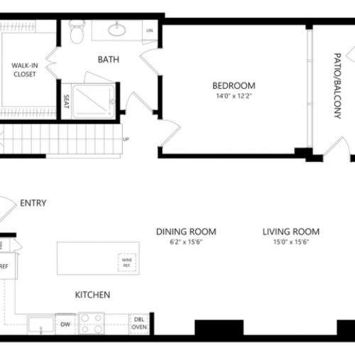 TH-1 2 bed 2 bath 2117 Square Feet
