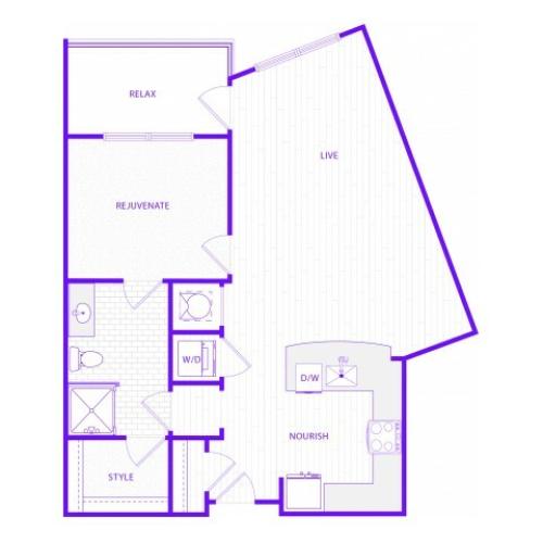The Weir | 1 bed  1 bath | 857 sq ft