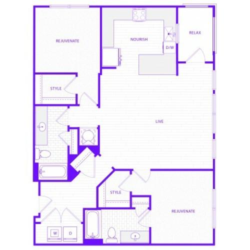 The Janis | 2 bed  2 bath | 1338 sq ft