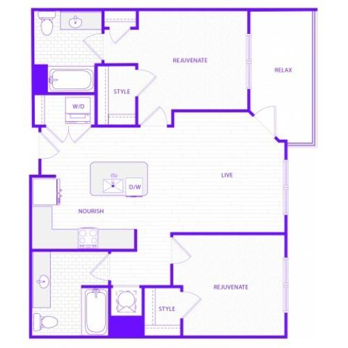 The Havens | 2 bed  2 bath | 1034 sq ft