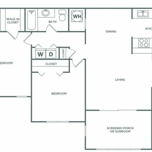 Camilla Elite | 2 bed 1 bath | 1100 sq ft