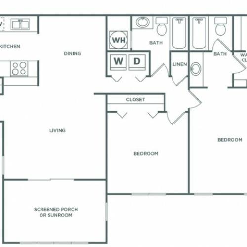 Oxford Elite | 2 bed 2 bath | 1290 sq ft