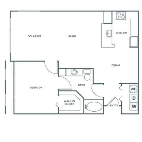One Bedroom One Bath (943 SF)