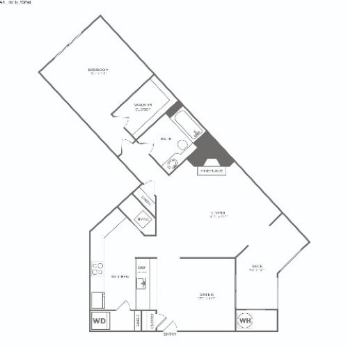 A4-F | 1bed 1 Bath | 836 sq ft