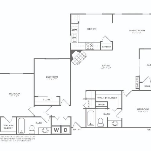 C1P | 3 bed 3 bath | 1493 sq ft