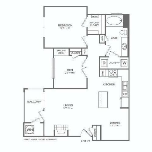 A3 Sophisticated | 1 bed 1 bath | from 954 square feet