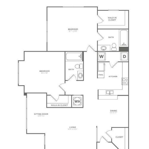 Bradford | 2 bed 2 bath | 1104 sq ft