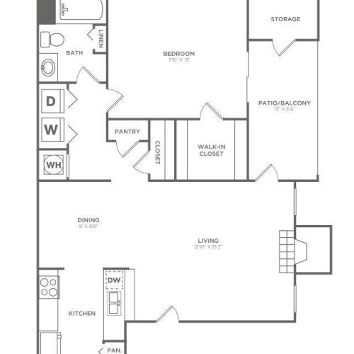 The Smoltz | 1 bed 1 bath | 850 sq ft