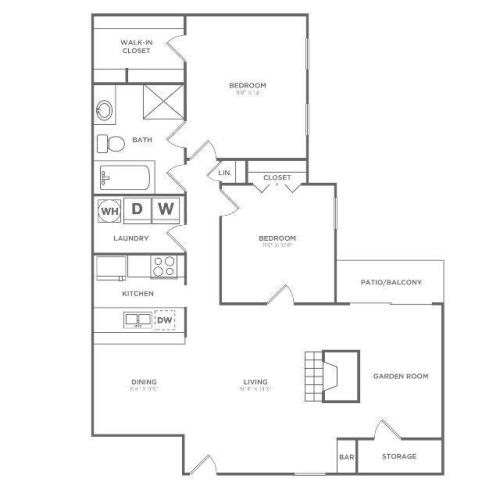 The Glavine Premium | 2 bed 1 bath | 1200 sq ft