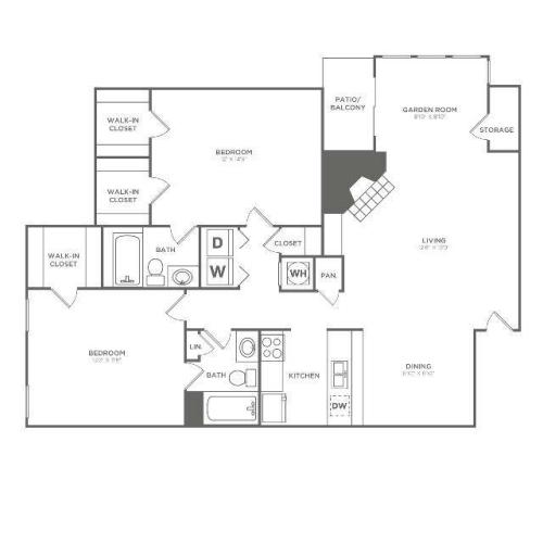 The Maddux Renovated | 2 bed 2 bath | 1240 sq ft