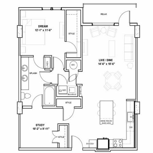 The Norris Tower | 1 bed 1 bath | from 1072 square feet