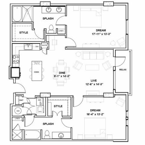 The Hunt Tower | 2 bed 2 bath | from 1433 square feet