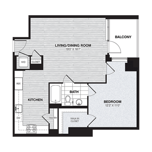 A4 | 1 bed 1 bath | from 805 square feet