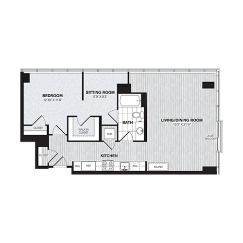 A5 | 1 bed 1 bath | from 924 square feet