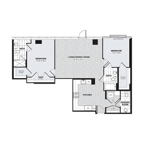 B5 | 2 bed 3 bath | from 1241 square feet
