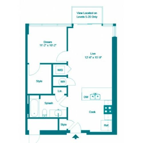 Keppel | 1 bed 1 bath | from 685 square feet