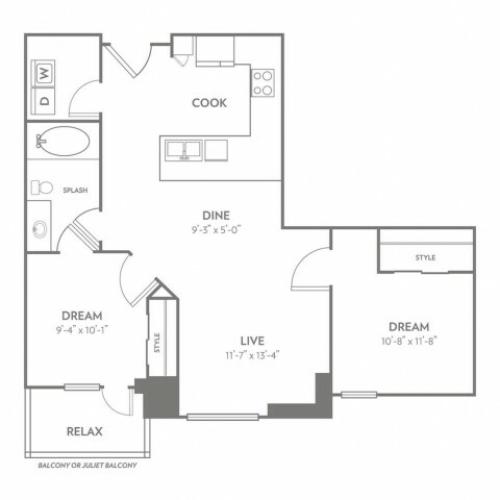 Charmer (840 SF)