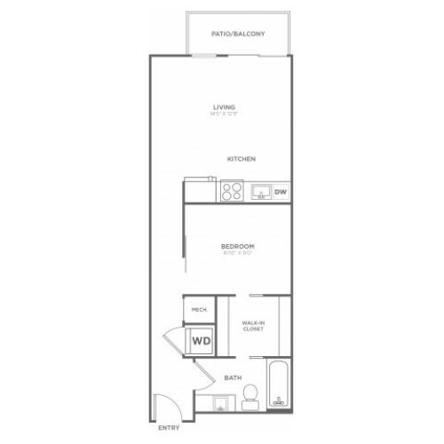 A7 | 1 bed 1 bath | from 590 square feet