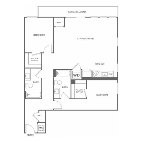 B3 | 2 bed 2 bath | from 1125 square feet