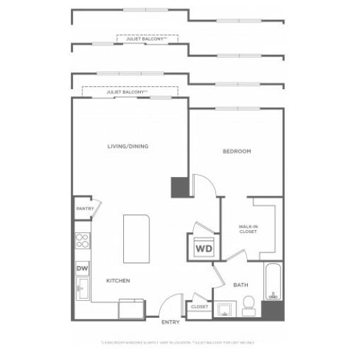Basswood West | 1 bed 1 bath | from 809 square feet