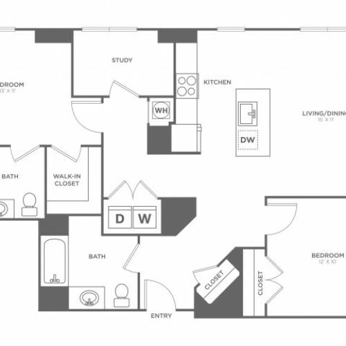 Hawthorn East | 2 bed 2 bath | from 1243 square feet