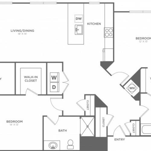 Mulberry East | 2 bed 2 bath | from 1399 square feet