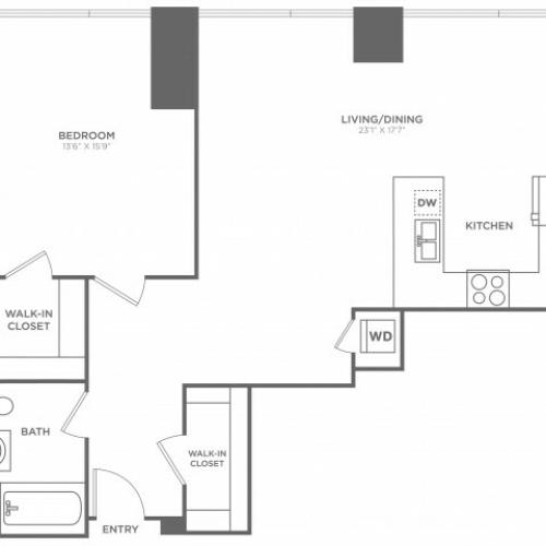 1 bed 1 bath | from 1027 square feet