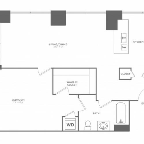 1 bed 1 bath | from 957 square feet