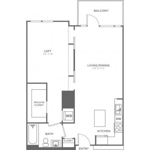 AHC | 1 bed 1 bath | from 770 square feet