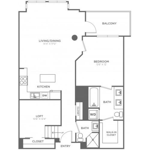 C5 | 1 bed 2 bath | from 970 square feet